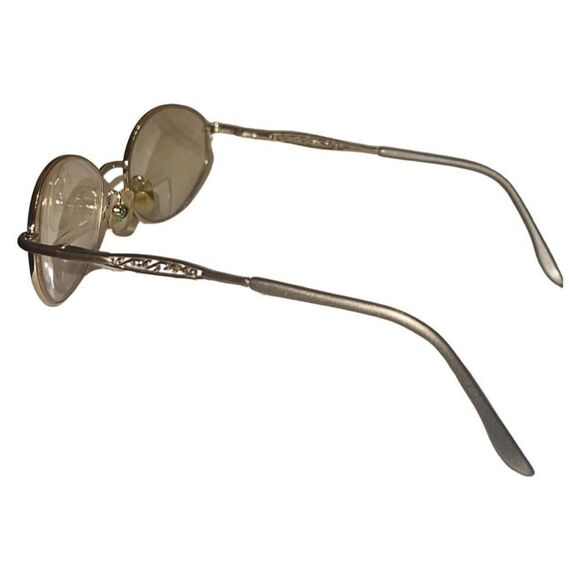 Marchon Tres Jolie 109 Champaign Gold Full Rim Eyeglasses Frame 53-17-130 - Picture 4 of 10